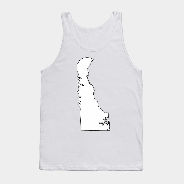 cursive delaware outline Tank Top by thgsunset